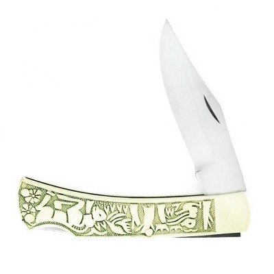 Exquisite Brass Pocket Tool with Inlay Design - Elegant & Durable