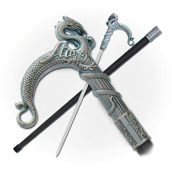 Majestic Dragon Sea Serpent Cane Sword