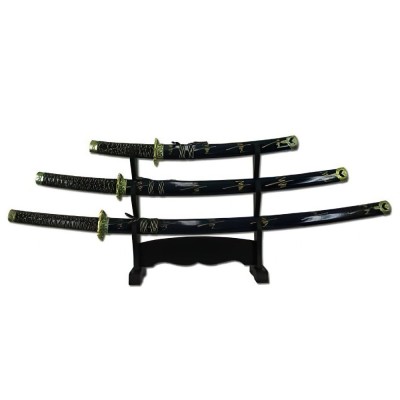 Elite Bumble Bee Samurai Katana Sword Collection with Metal Stand