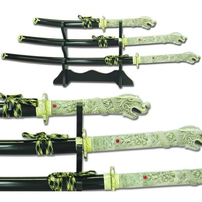 Black Knight Dragon Highlander Katana Set - Elegant and Durable