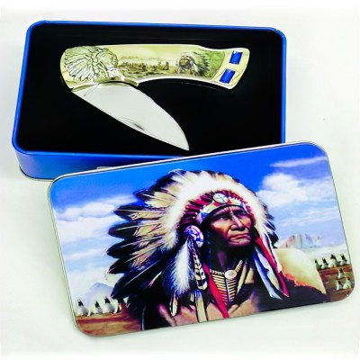 Navajo Jewel Inlay Utility Tool | Elegant Stainless Steel Design