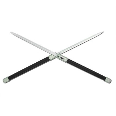 Marvel Twin Blade Sword - Silver Stainless Steel Dual-Edge Precision