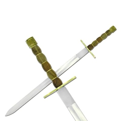 Regal Gold Ring Sword - Exquisite Stainless Steel with Brass Handle