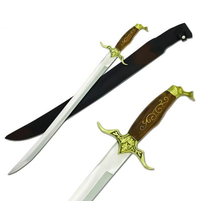 Legendary Nottingham Sword - Stainless Steel with Brass & Leather