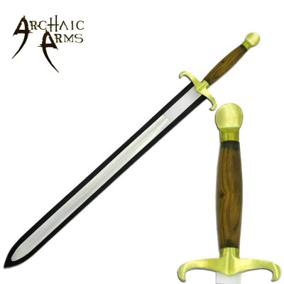 Classic Brass Guard Sword with Wooden Handle | Elegant Design