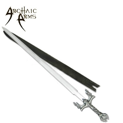 Inferno Blade Fantasy Sword with Leather Scabbard