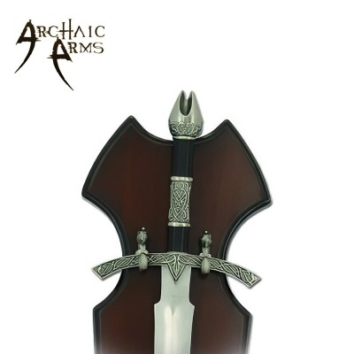 Dark Sovereign Short Sword with Wall Plaque | Medieval Fantasy Display