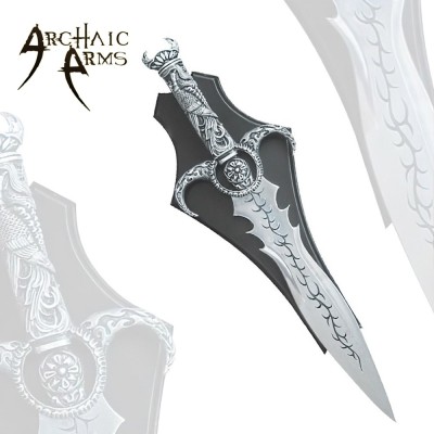 Mystic Shadow Ritual Blade | 22" Medieval Dagger with Wall Mount