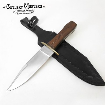 Dundee Wilderness Cutter – 14" Stainless Steel with Leather Scabbard