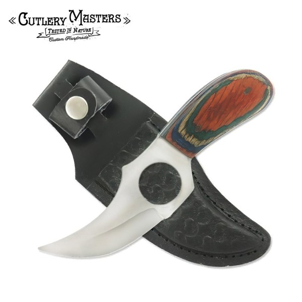 Amazon Wood Compact Cutter with Leather Sheath