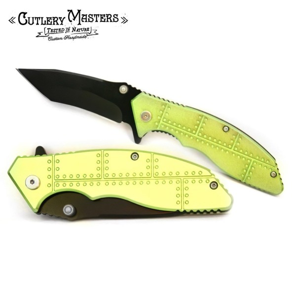 Sleek Metallic Green Folding Tool