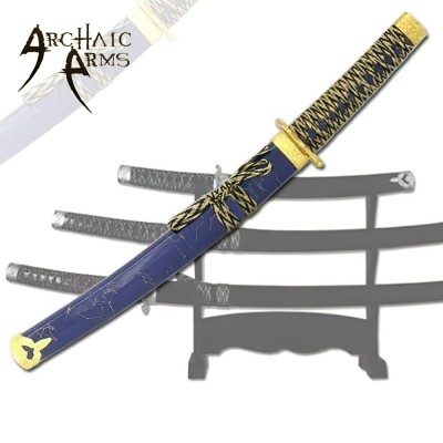 Blue and Gold Mastery Katana Sword Trio - Elegant & Durable