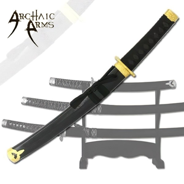 Midnight Shadow Katana Sword Set with Display Stand