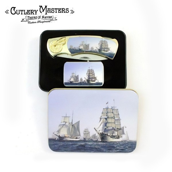 Pirate Ship Knife Combo Set with Lighter