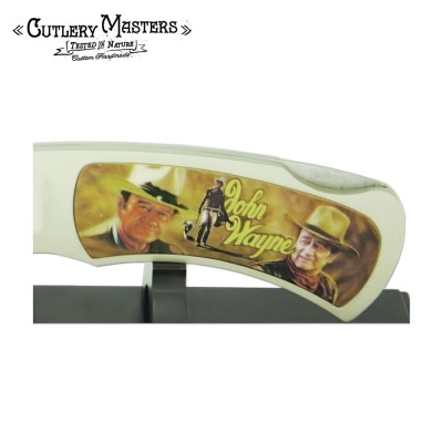 John Wayne Jumbo Collector's Knife with Stand | Stainless Steel