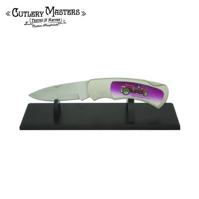 JUMBO 1914 Collector’s Car Knife with Display Stand | Stainless Steel