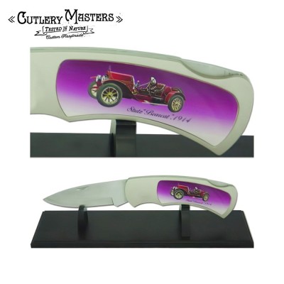 JUMBO 1914 Collector’s Car Knife with Display Stand | Stainless Steel