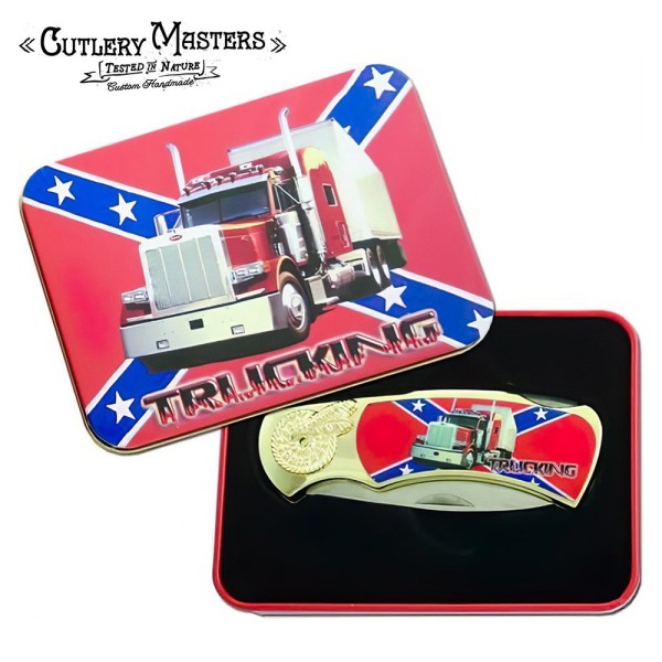 Proud Trucker’s Compact Knife with Tin Box