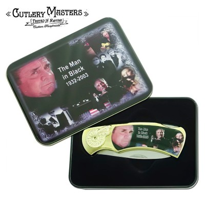 Johnny Cash Commemorative Knife with Tin Box | Tribute to a Legend