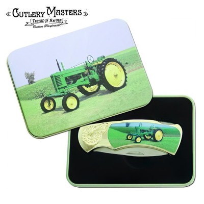 Classic Tractor Box Knife with Collector's Tin | Farm-Inspired