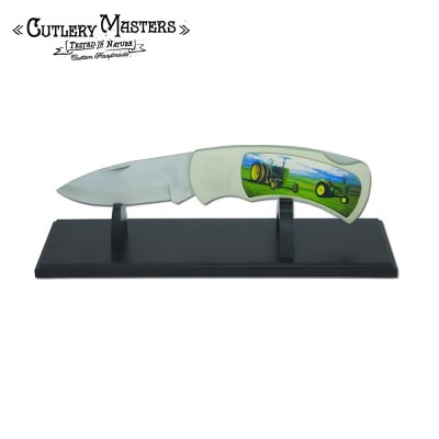 Ultimate Collector’s Green Tractor 17-Inch Cutting Tool with Display