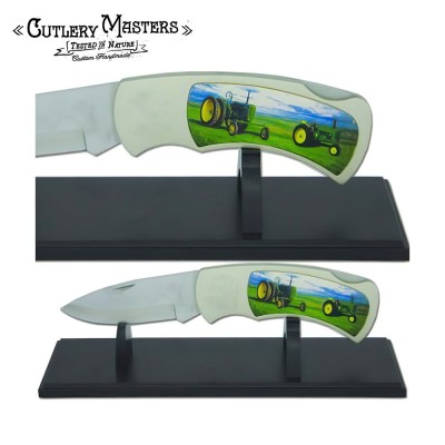 Ultimate Collector’s Green Tractor 17-Inch Cutting Tool with Display