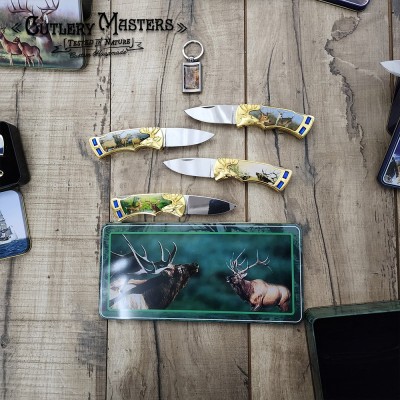 Wild Hunt 5-Piece Deer/Elk Box Knife Set - Stainless Steel Blades