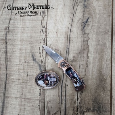 Rodeo Legend 5-Piece Western Set | Stainless Steel & Cast Inlay Design