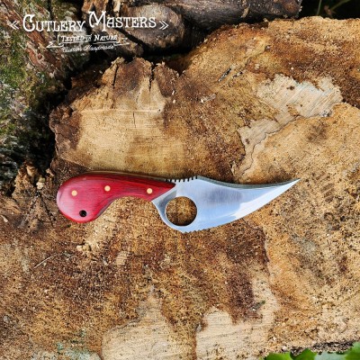 Exquisite Rosewood Precision Blade - Stainless Steel & Leather