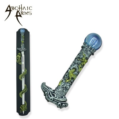 Enchanted Dragon Blade with Mystical Orb - Mythical Weapon & Magic