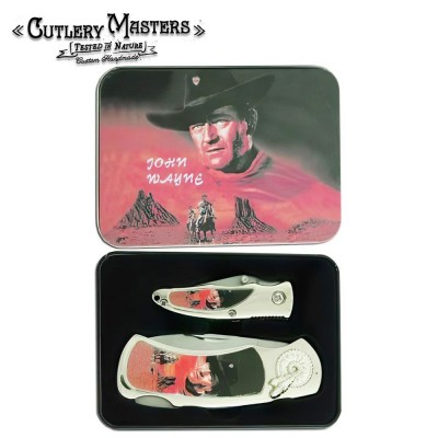 John Wayne Heritage Folding Tool – Classic Brass & Stainless Steel