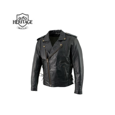 Men’s Bandit Buffalo Leather Cruiser Jacket - Rugged Biker Style