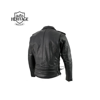 Men’s Bandit Buffalo Leather Cruiser Jacket - Rugged Biker Style