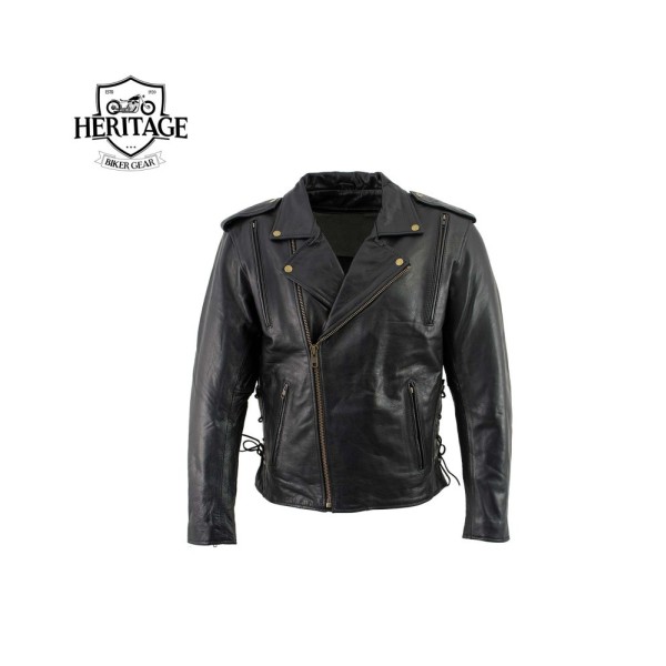 Ride in Style: Grab the 'Bandit' Buffalo Leather Cruiser Jacket on Sale Now!