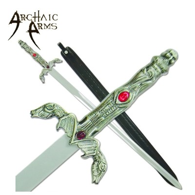 Enchanted Ruby Fantasy Sword – Stainless Steel with Wall Stand