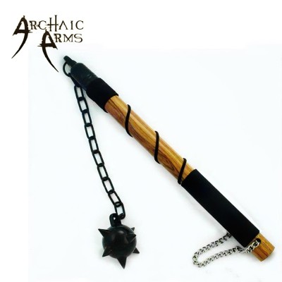 Medieval Warrior's Black Mace - Authentic, Durable, and Versatile