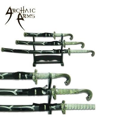 Cobra Head Samurai Katana Set - Elegant, Durable, Versatile Trio