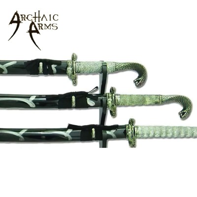 Cobra Head Samurai Katana Set - Elegant, Durable, Versatile Trio