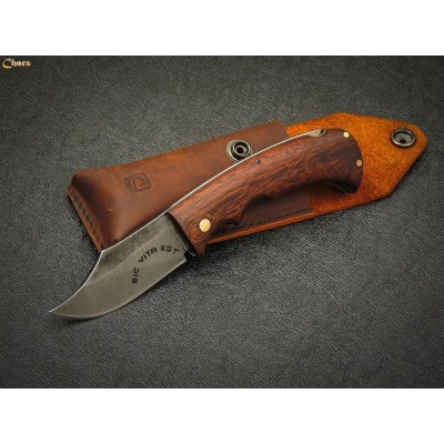 Classic Folding Knife with Wooden Handle