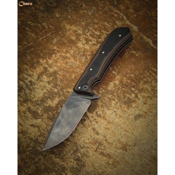 Premium Linear Safety Knife - 1095 Steel with Brown Micarta Handle