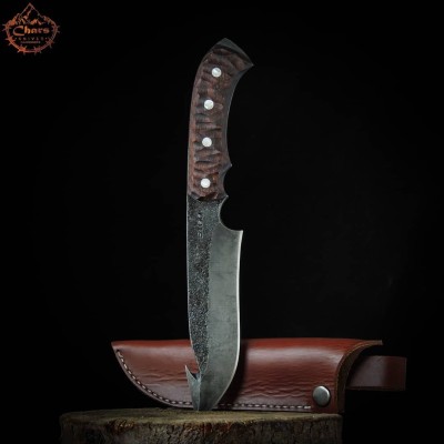 Handcrafted 5160 Carbon Steel Knife with Algarrobo Wood Handle