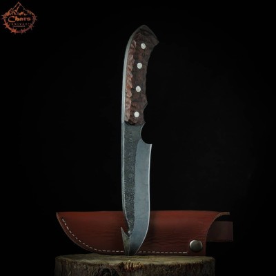 Handcrafted 5160 Carbon Steel Knife with Algarrobo Wood Handle