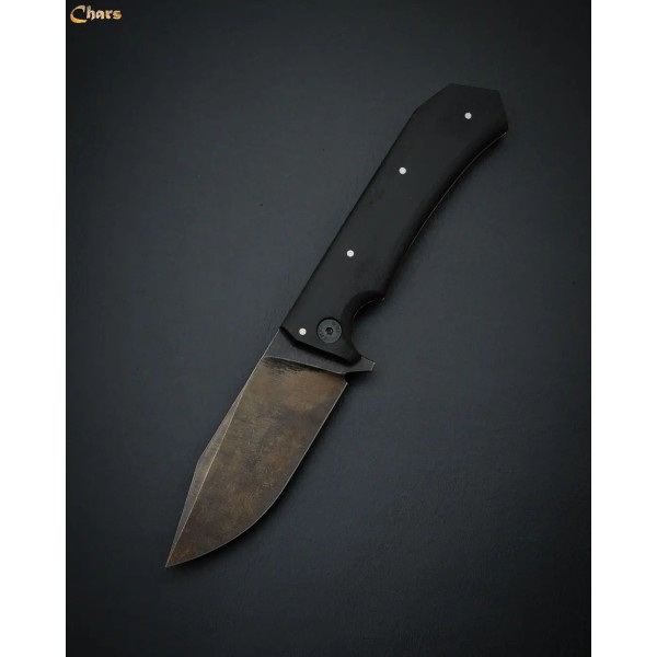 Tactical Folding Knife with Black G10 Handle