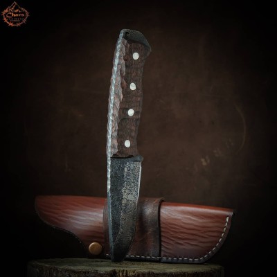 Handcrafted 5160 Carbon Steel Knife with Tassel Handle