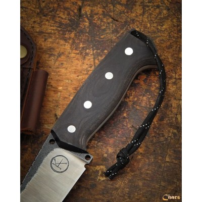 Premium Bushcraft Knife with Carbon Steel Blade