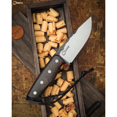 Handcrafted Camping Knife | 5160 Steel Blade & Leather Sheath