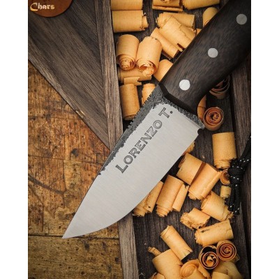 Handcrafted Camping Knife | 5160 Steel Blade & Leather Sheath