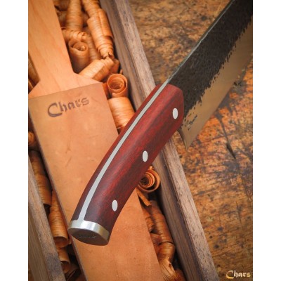 All-Terrain Campfire Chef Knife| 1095 Steel, Red Shoe Wood Handle