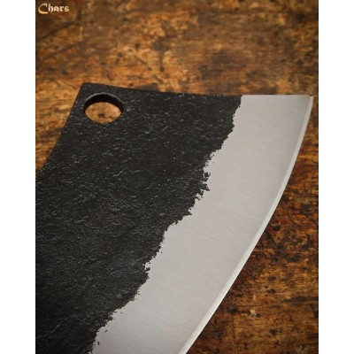 Rustic Handcrafted Cleaver with Rosewood Handle