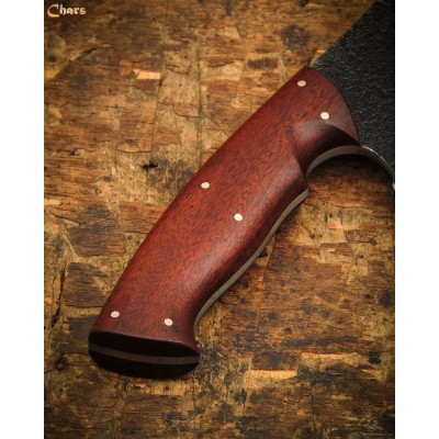 Rustic Handcrafted Cleaver with Rosewood Handle